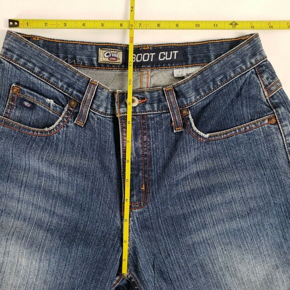 Cruel Girl Womens High Waist Size 7 Bootcut Jeans Juniors Medium Wash Blue Denim - Picture 7 of 9